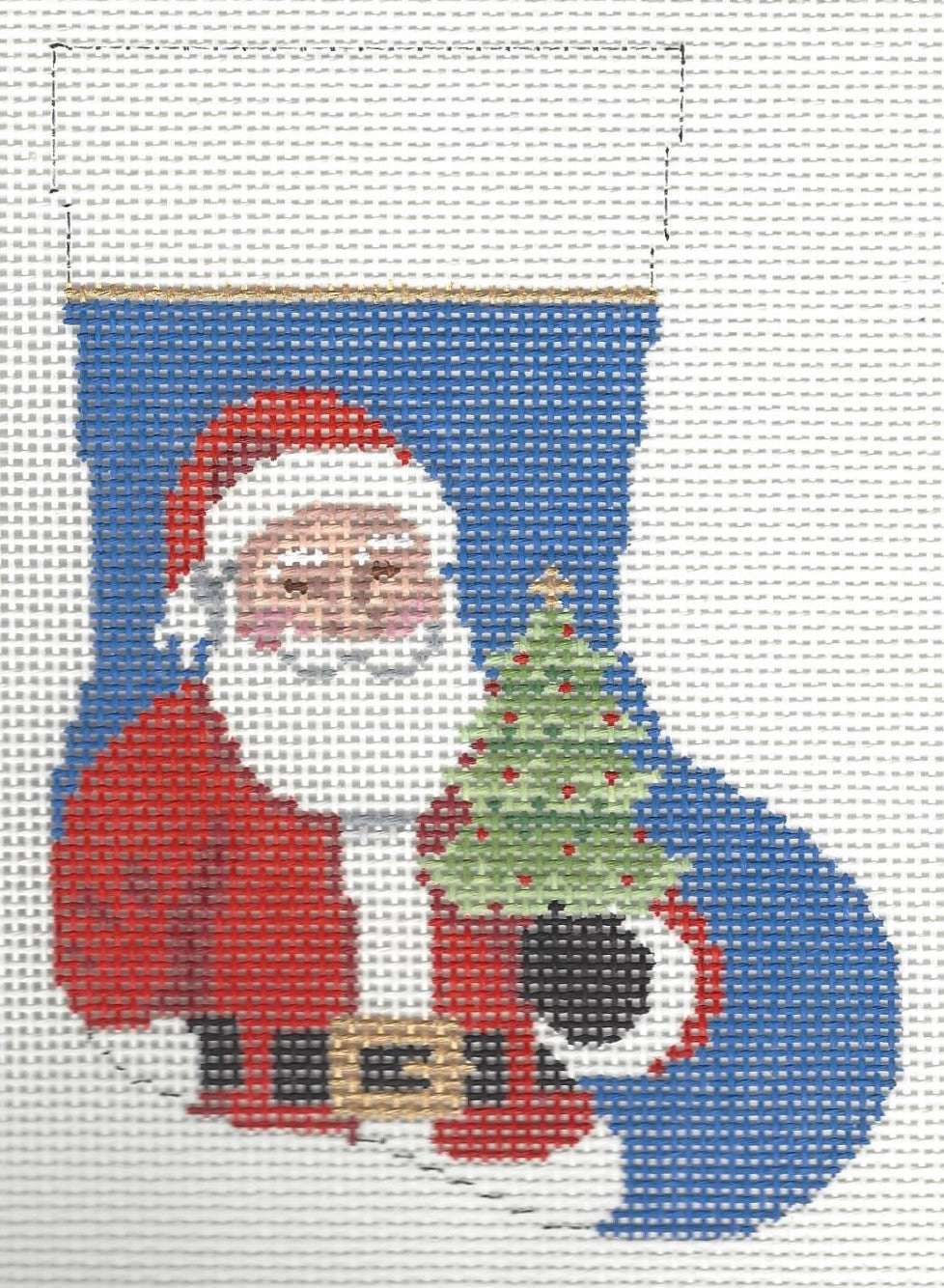 Mini Sock - Tree Santa