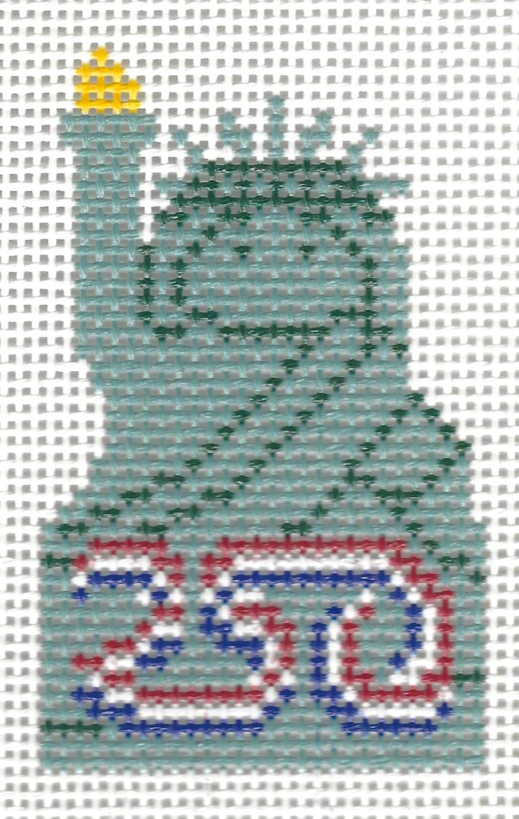 KCN Designers angel needlepoint canvas of America 250 Statue of Liberty