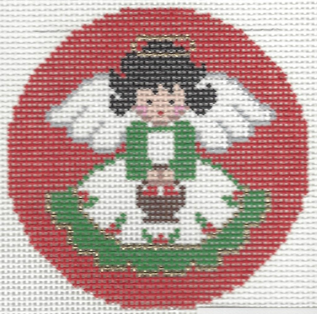 Angel with Basket Round