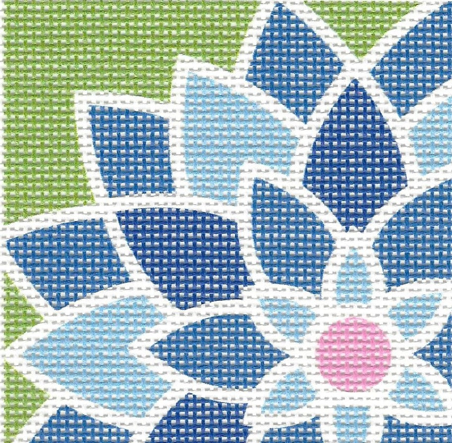 Graphic Flower Square - Blue