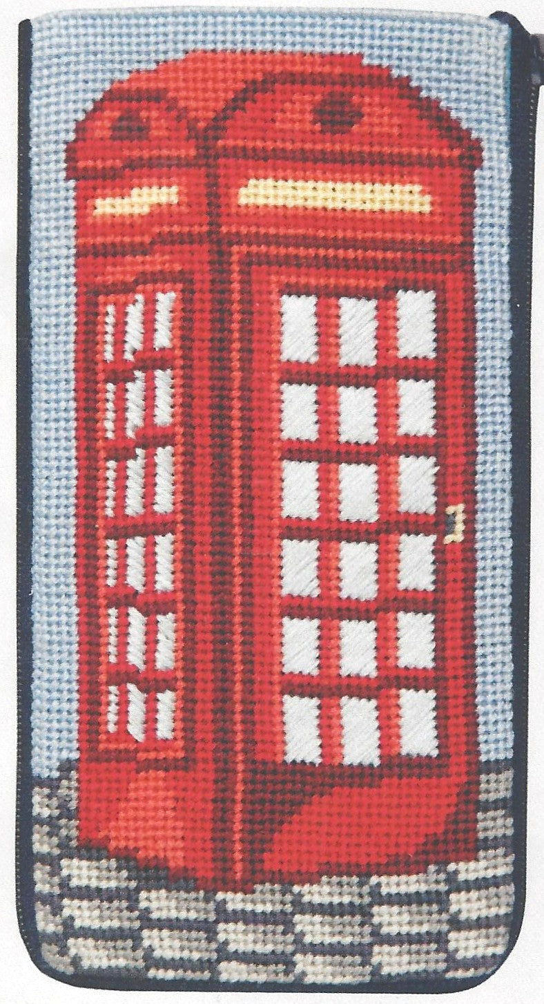 English Phone Booth Eyeglass Case