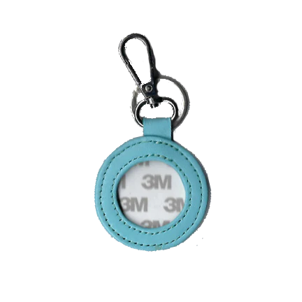 Tilli Tomas Planet Earth round leather key fob - aqua