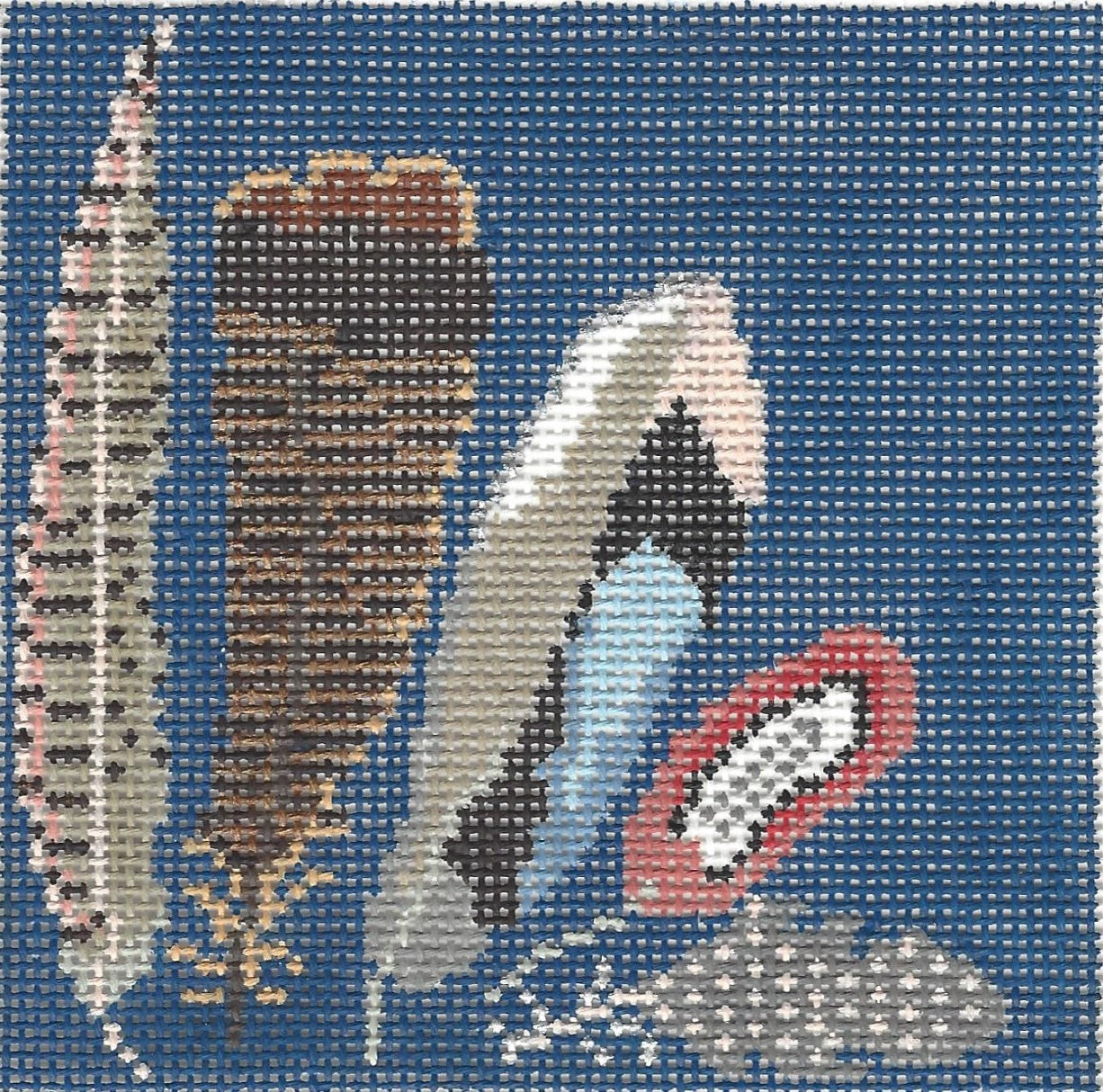 Game Bird Feather Coaster - Blue