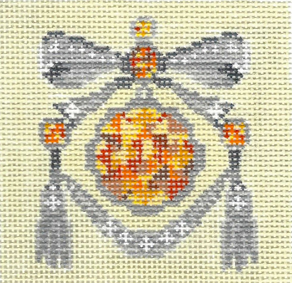 Rachel Barri Designs needlepoint canvas of a citrine gemstone