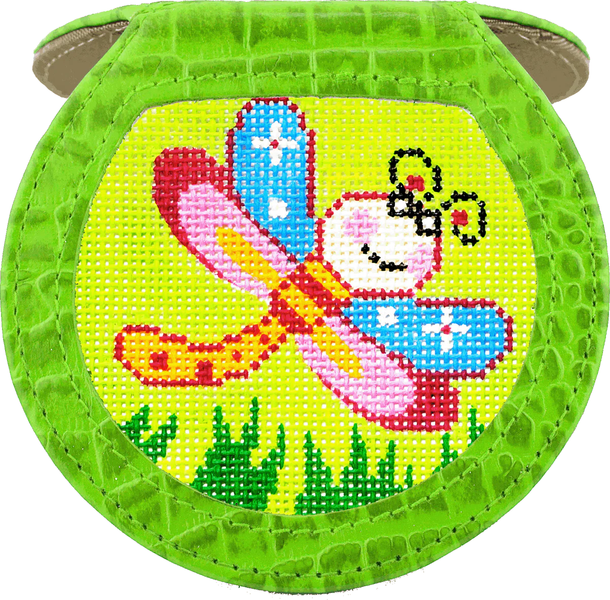 Hand Mirror - Alligator Green