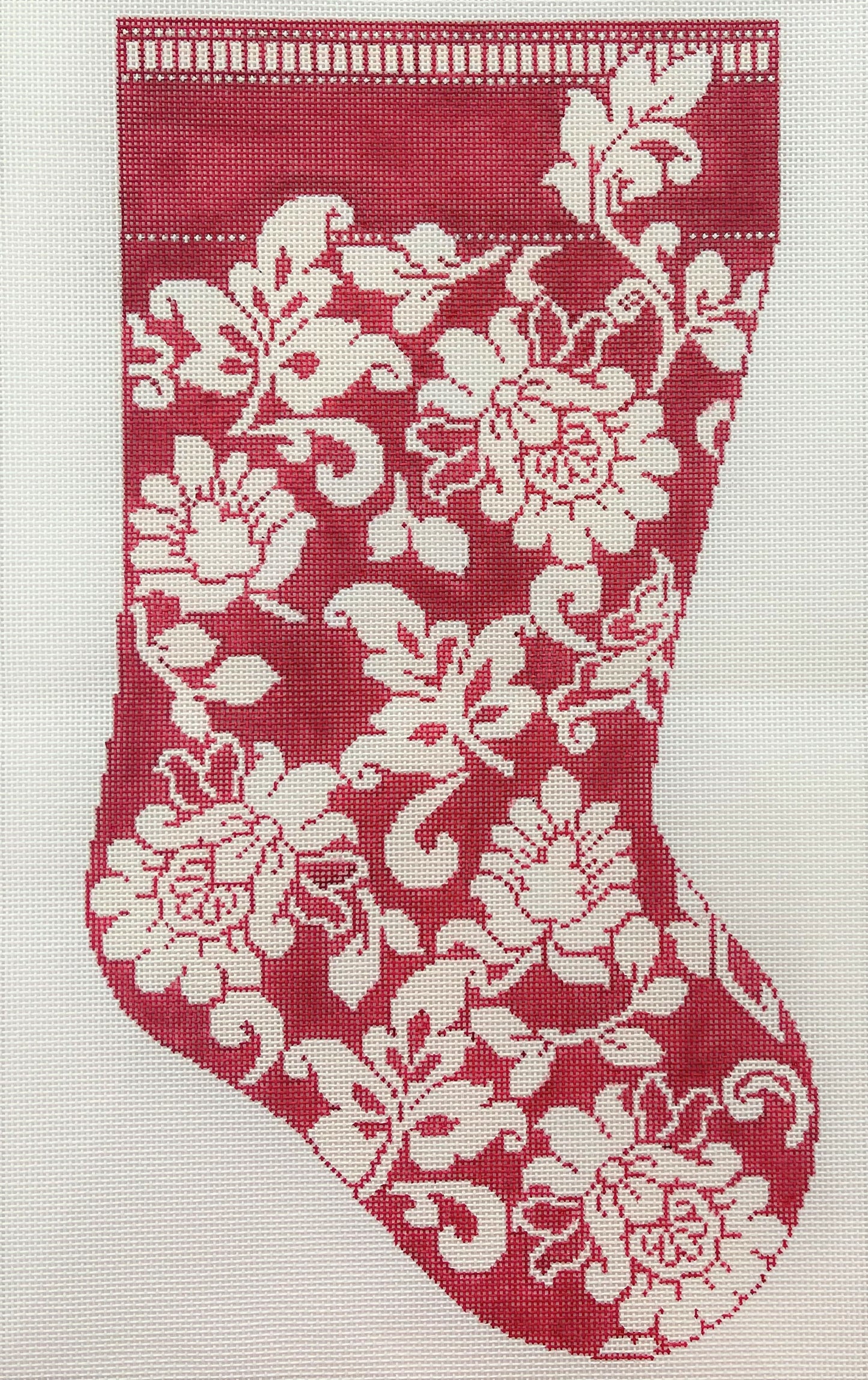 Stocking - Karen's Red Damask