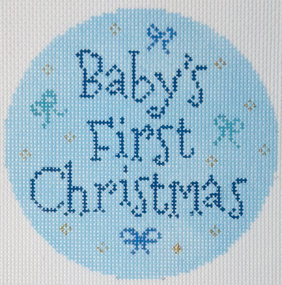 Baby's First Christmas Blue Ornament