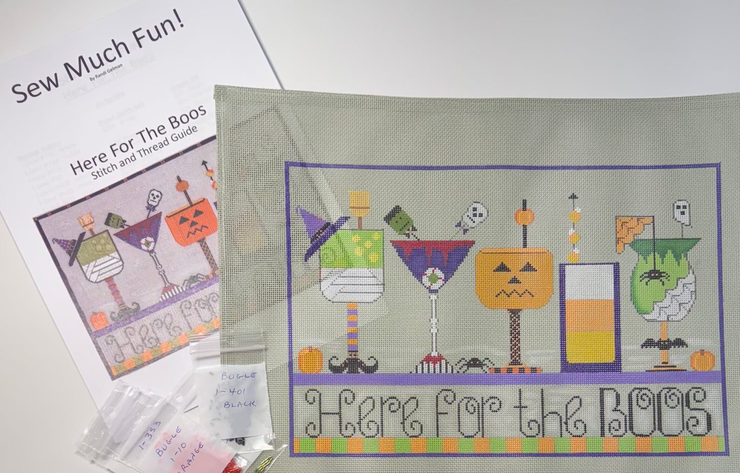 Here For The Boos with Stitch Guide and Embellishments