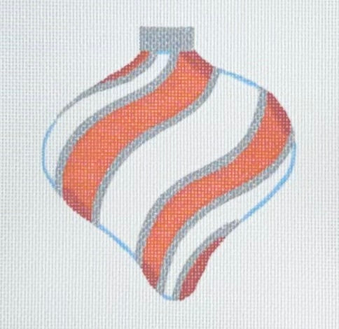 Orange Swirl Ornament - Diamond