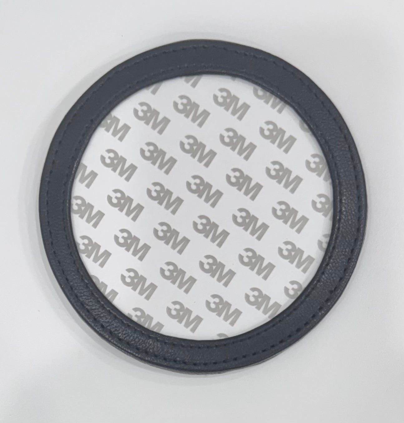 Tilli Tomas Planet Earth round leather coaster for self-finishing - black