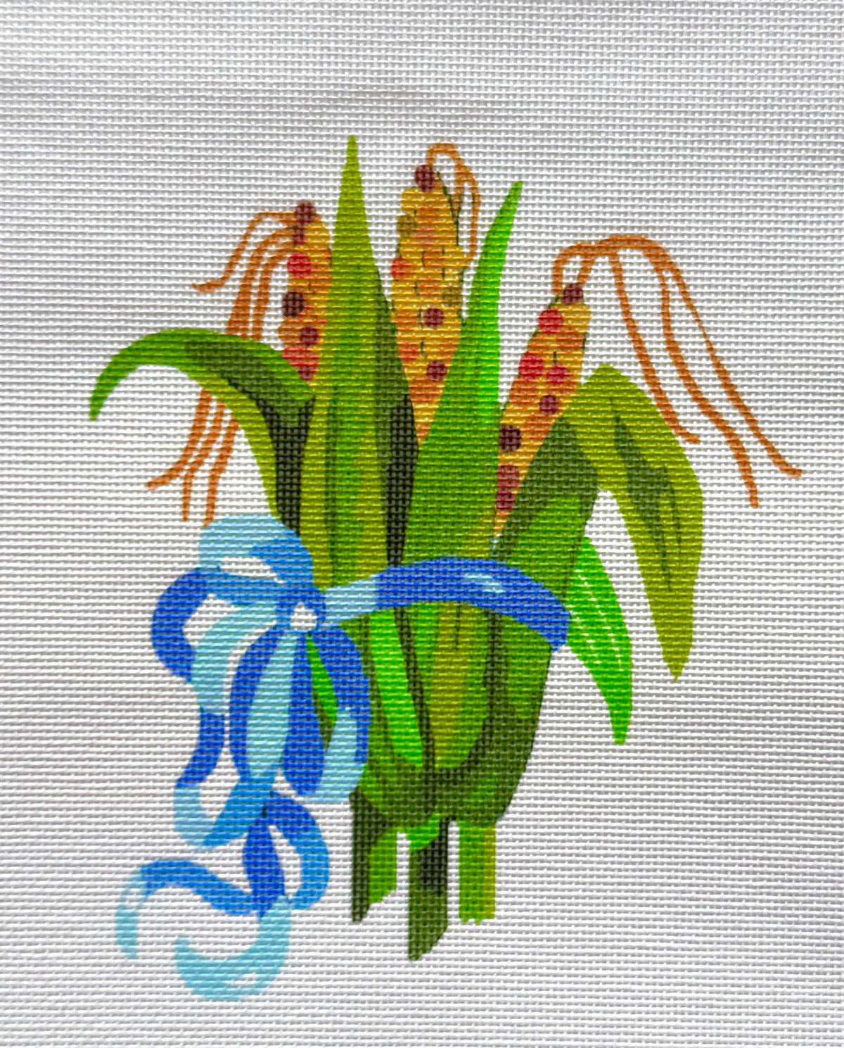 Corn and a Blue Bow