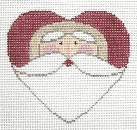Santa Face Heart