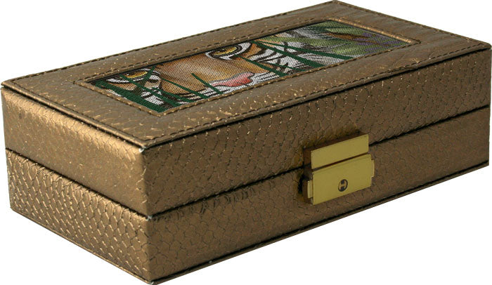 Rectangular Jewelry Case-Gold