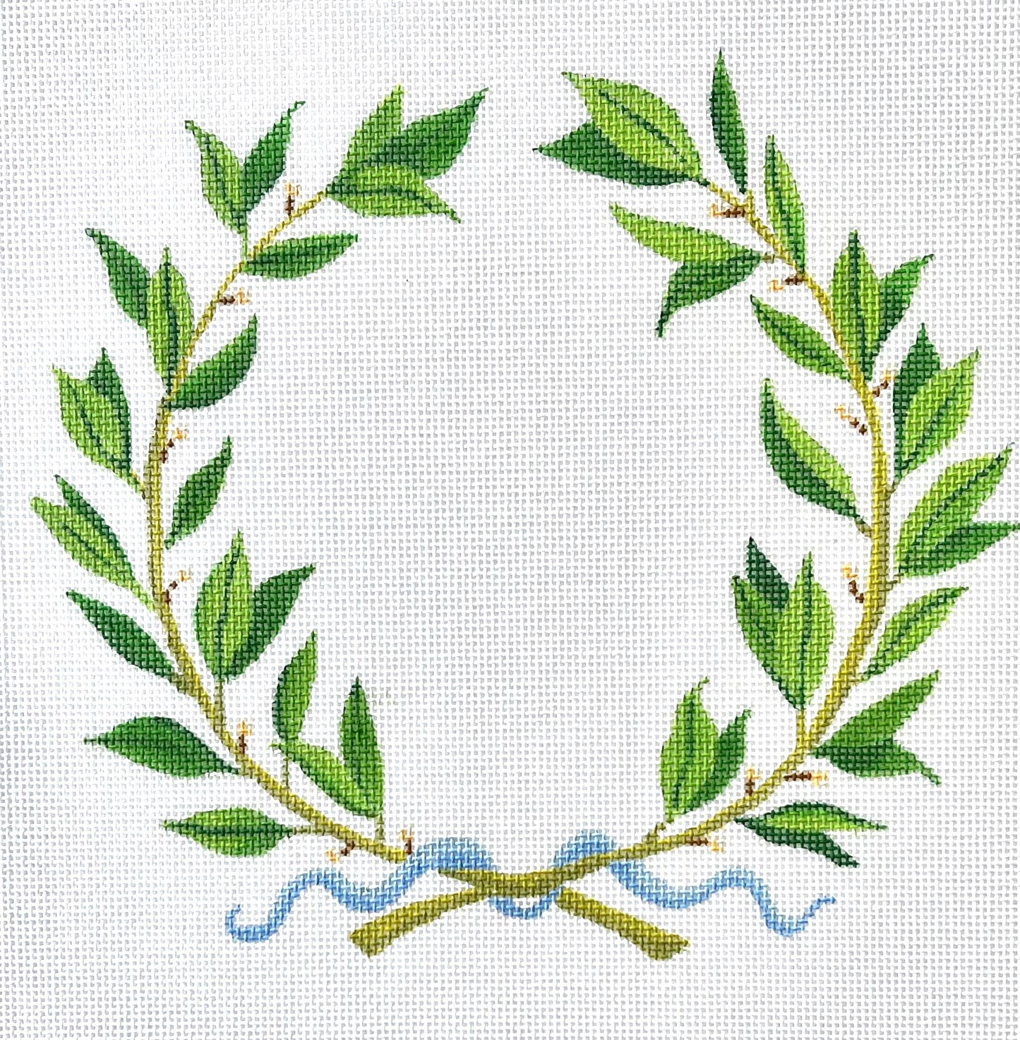 Laurel Wreath with Blue Ribbon