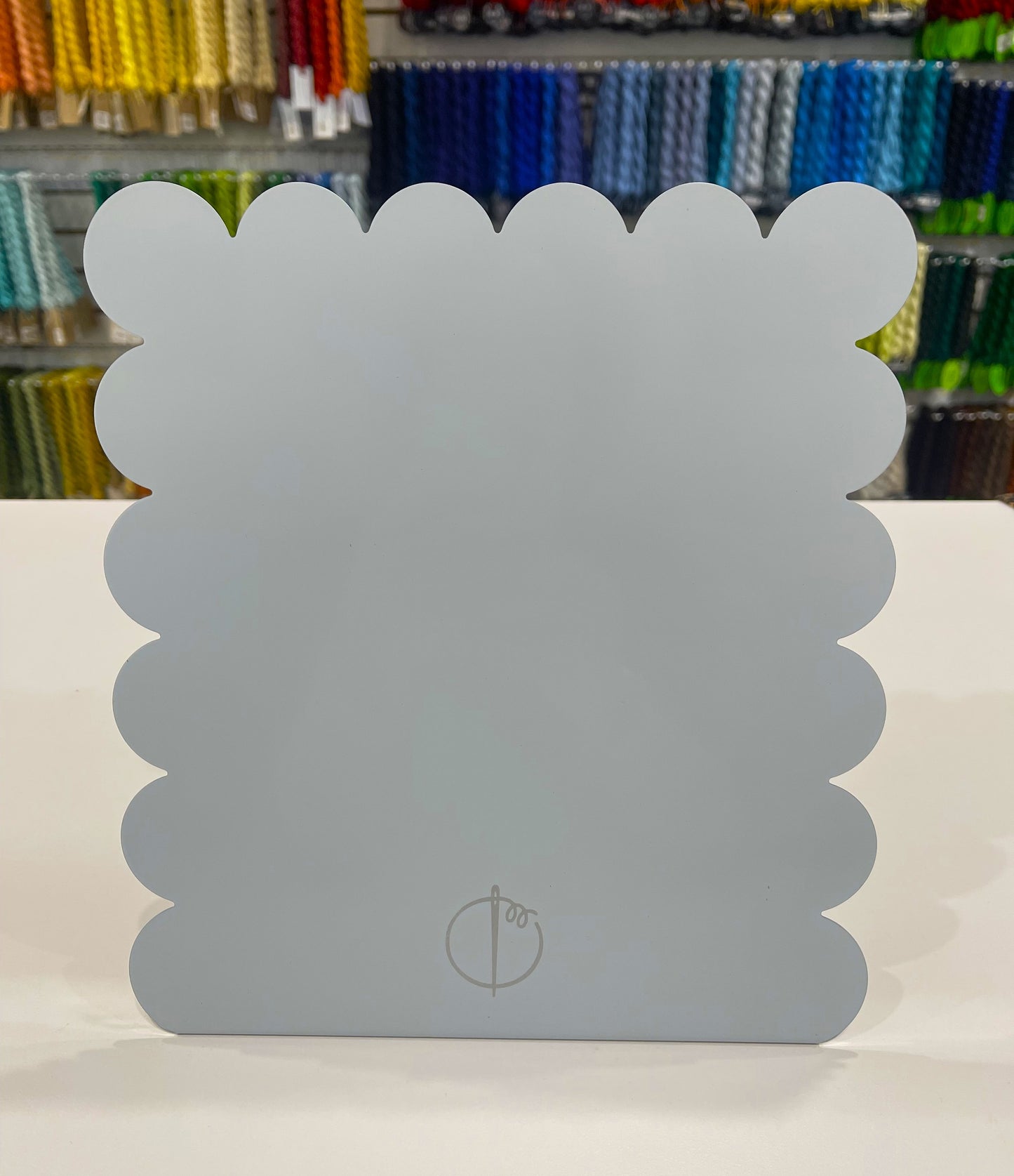 Officially Needlepoint light blue magnet stand