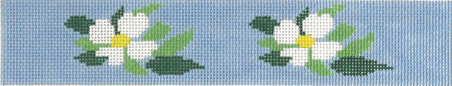 Bookmark - White Dogwood on Blue