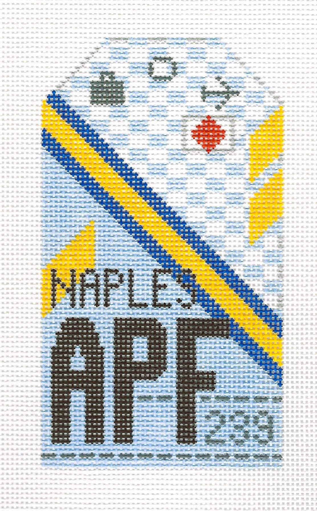 Retro Travel Tag - Naples