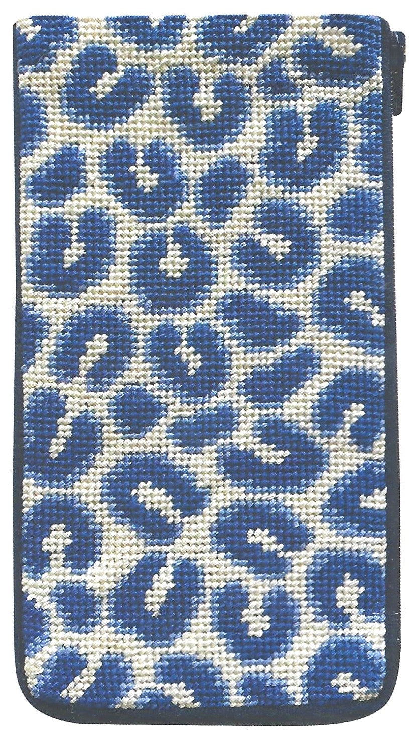 Navy Leopard Eyeglass Case