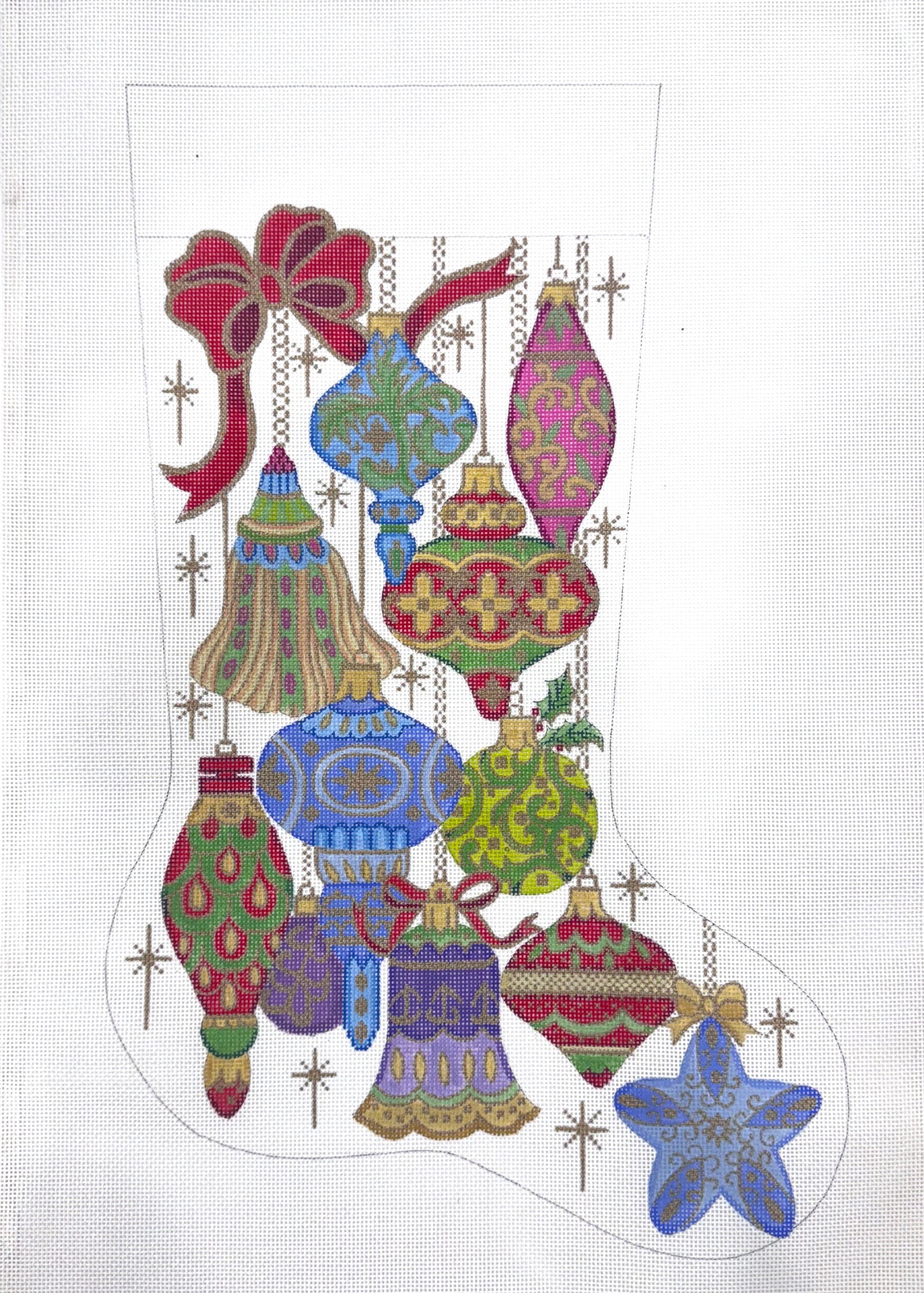 Bow, Ornaments Stockings