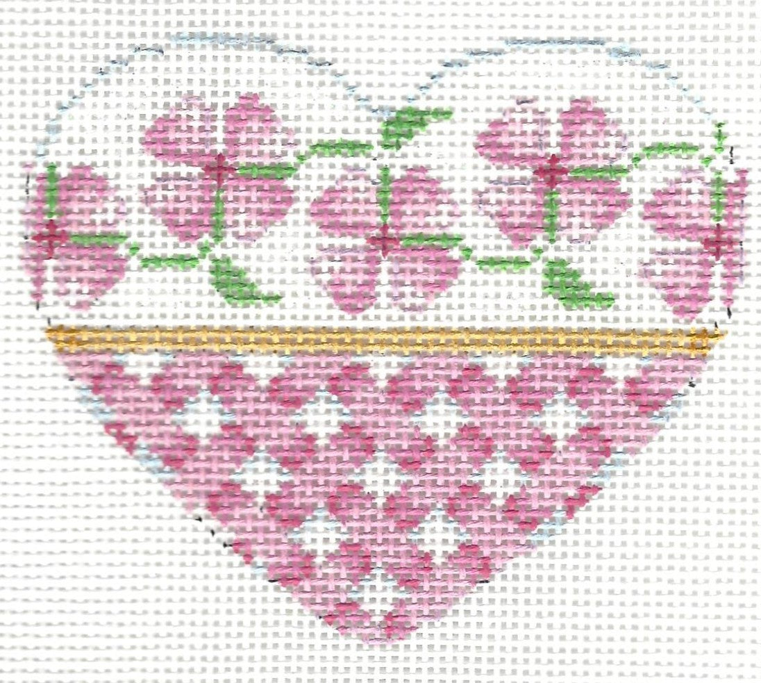 Heart - Pink Floral Lattice
