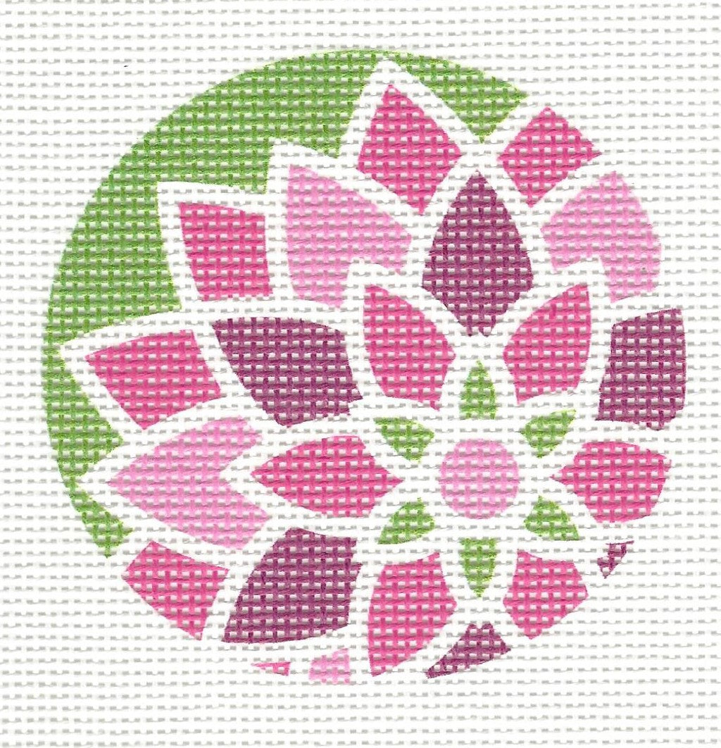 Graphic Flower Round - Pink