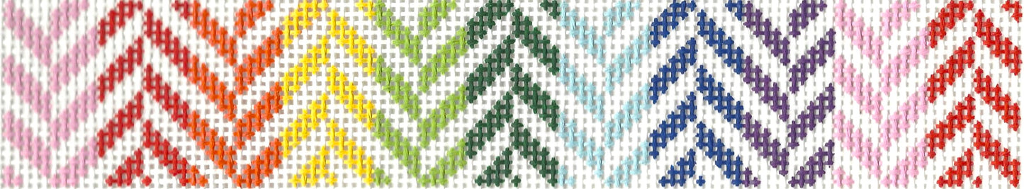 Rainbow Herringbone Fob