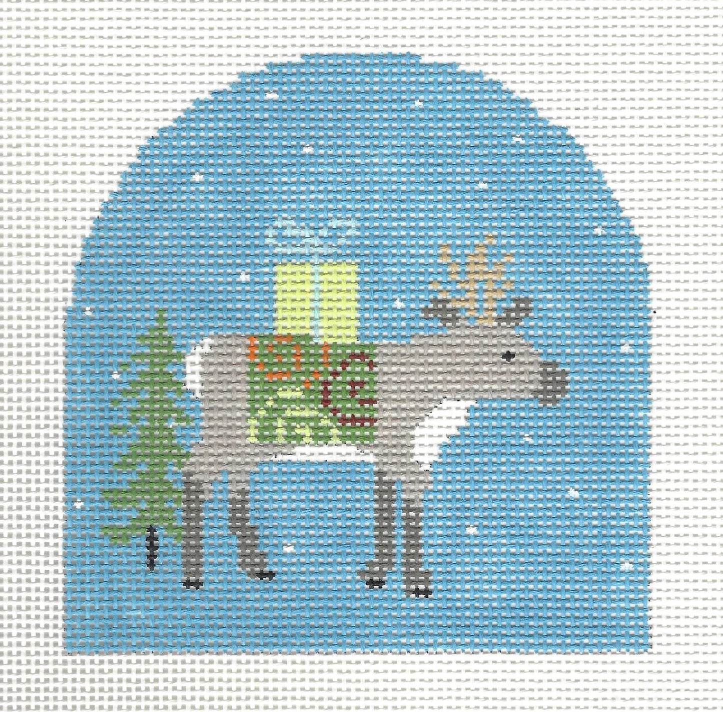 Reindeer with Swirl Blanket