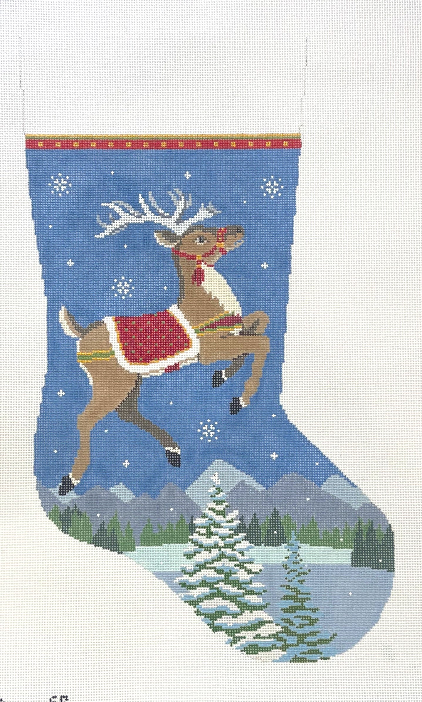 Stocking - Reindeer Flying