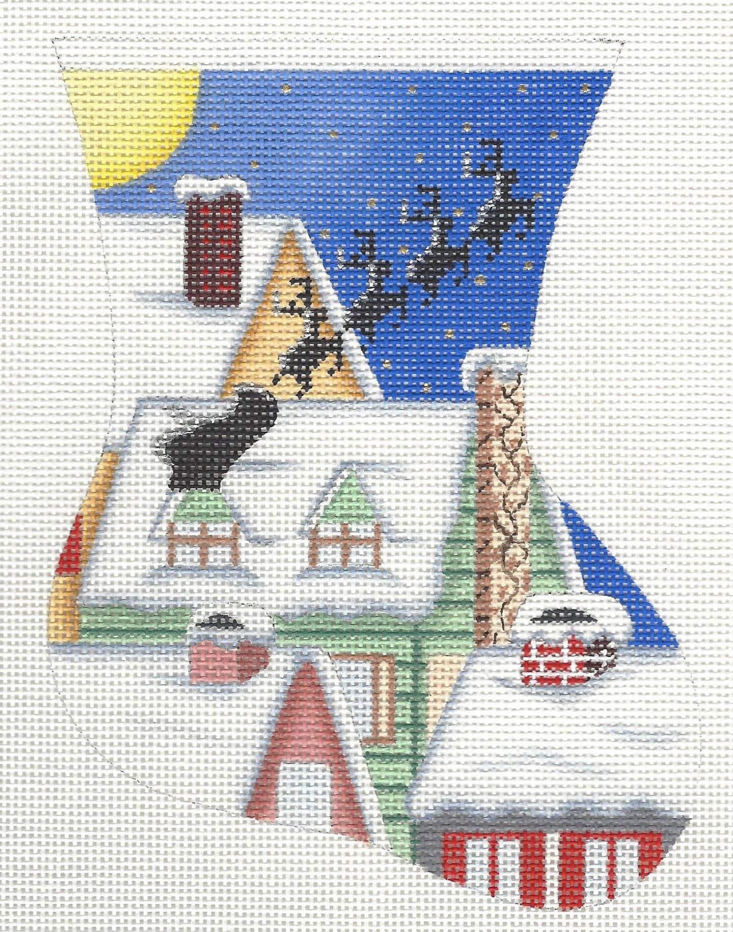 Sleigh on the Roof Mini Stocking