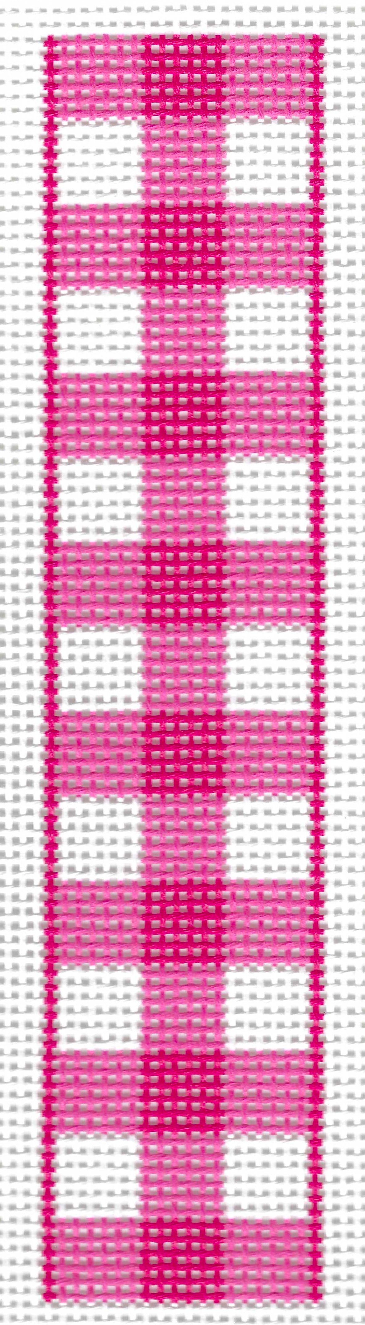 Key Fob - Gingham Pink