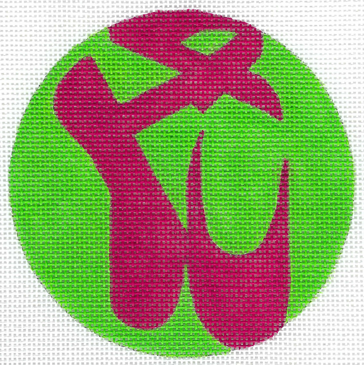 Pink Ballet Slippers on Green