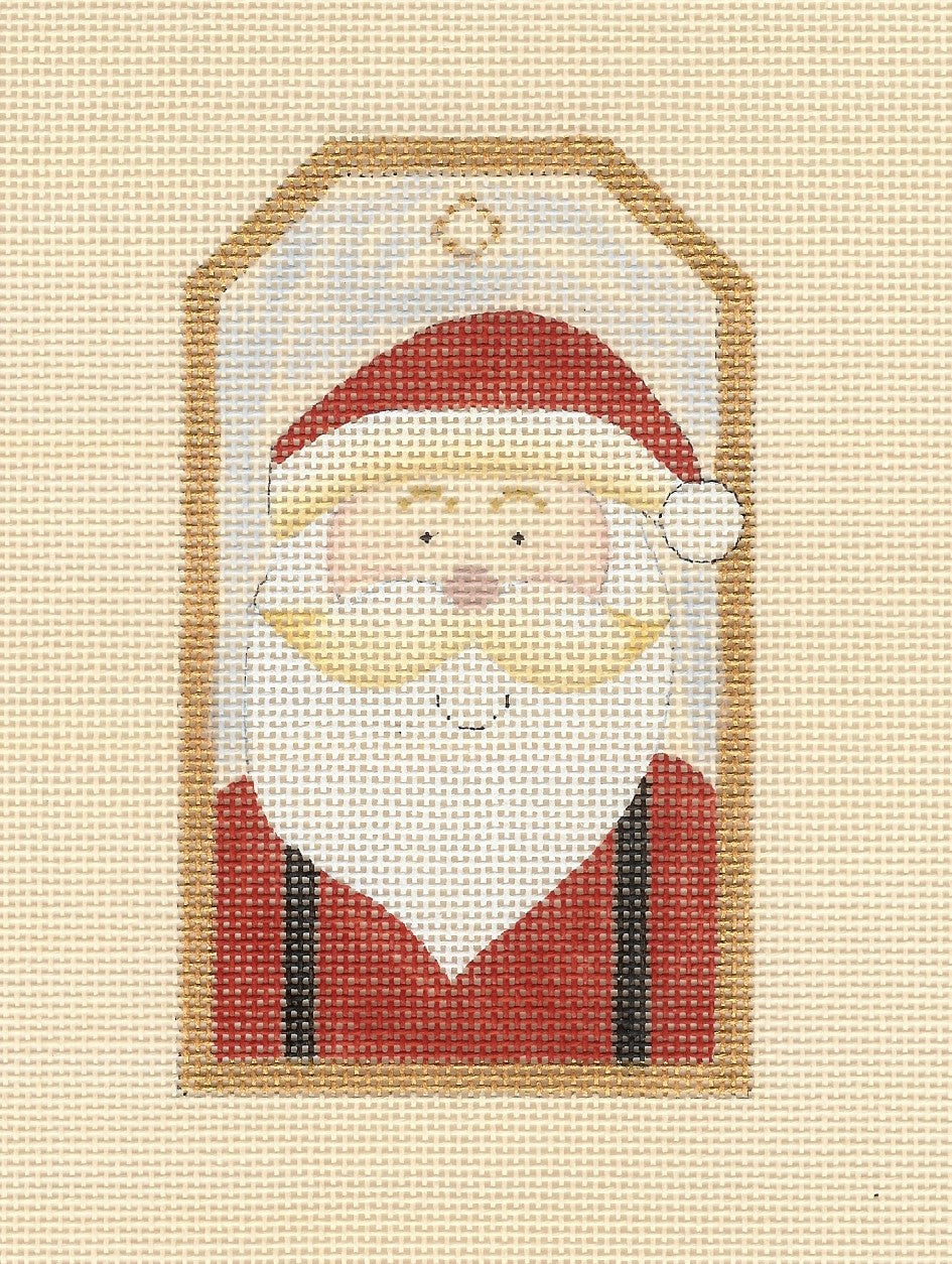 Santa Tag w/Stitch Guide