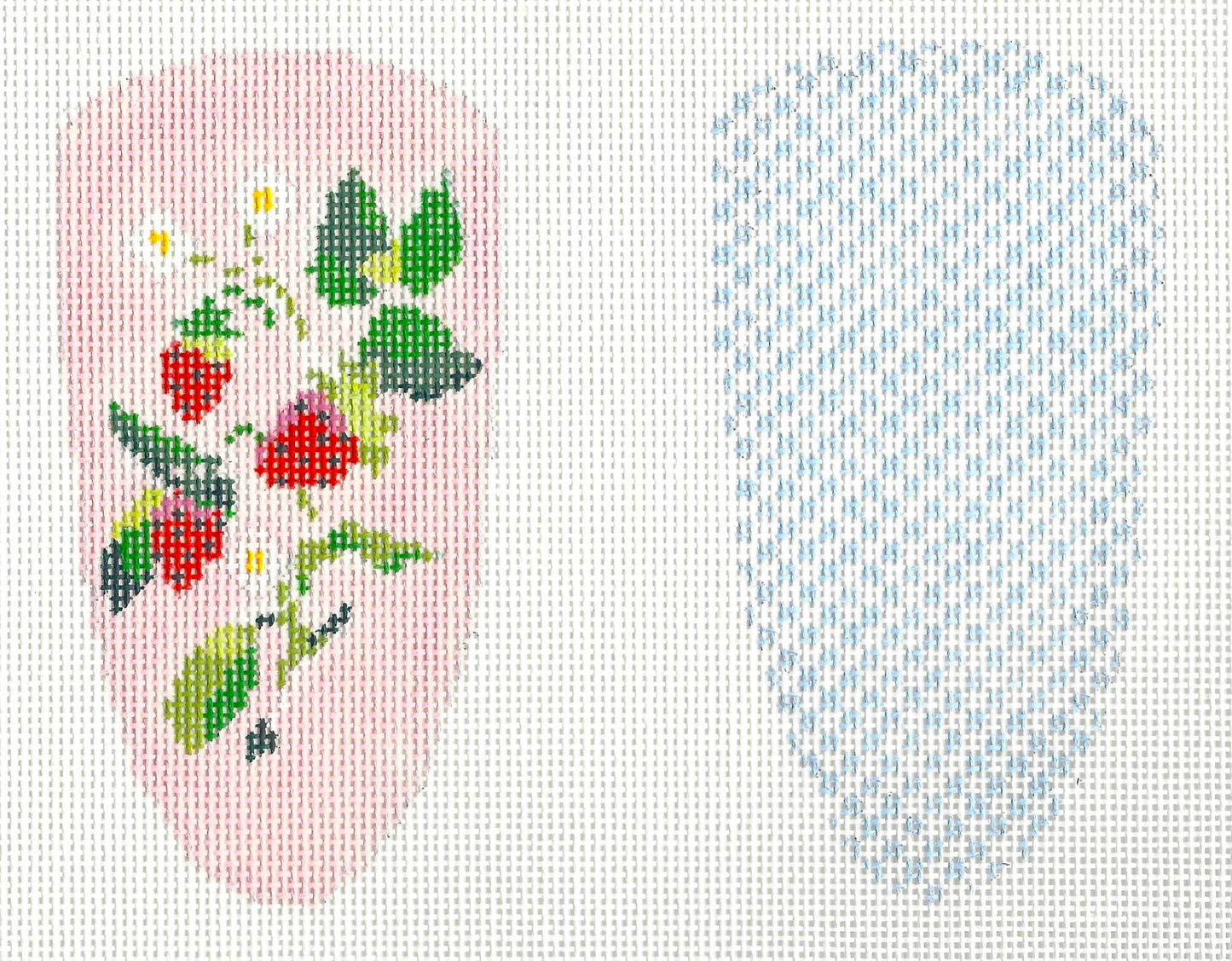 Scissors Case - Strawberries with Blue Check