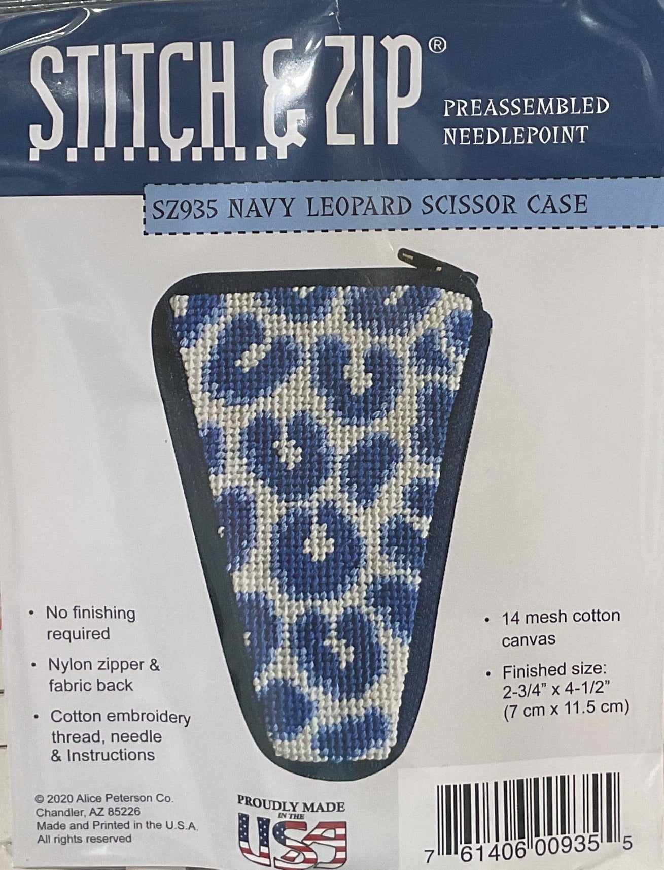 Navy Leopard Scissor Case