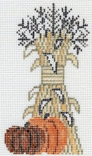 Thanksgiving Cornstalks with Pumpkins