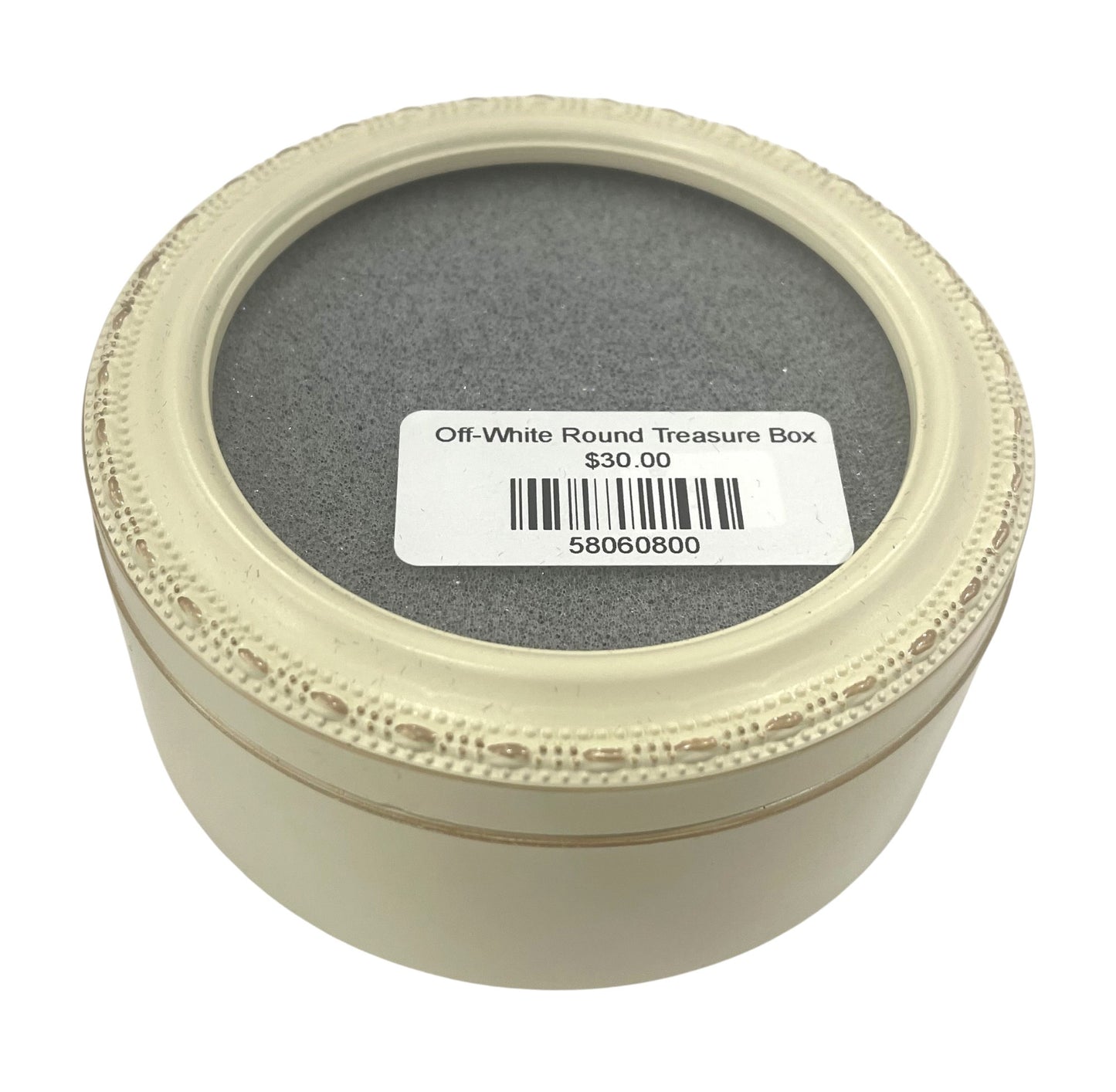 Off-White Round Treasure Box