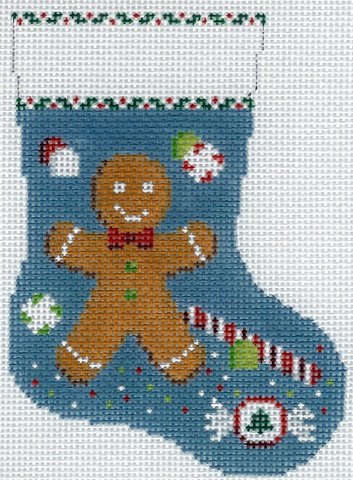 Mini Sock - Gingerbread Boy and Candy