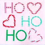 Ho Ho Ho Candy Cane Pillow