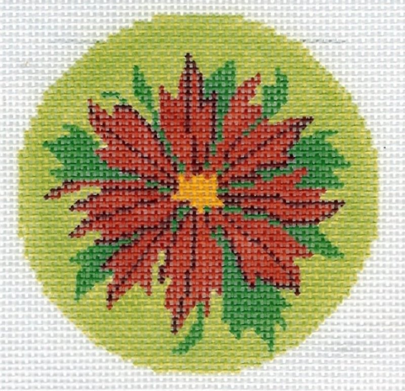Round - Poinsettia Red