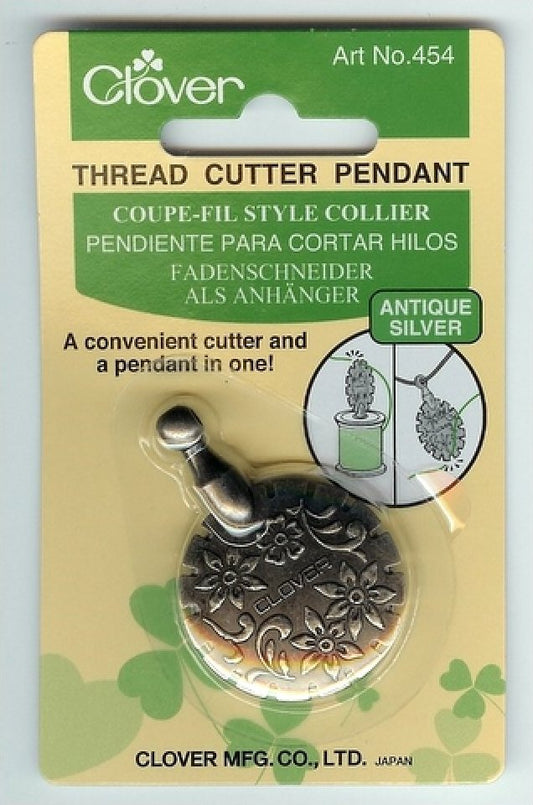 Thread Cutter Pendant  Antique Silver