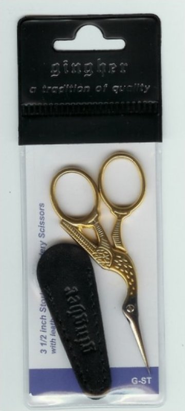 Gingher Knife-Edge Stork Embroider Scissors 3-1/2