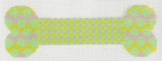 Patterned Bone - Green & Pink