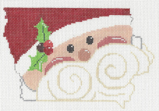 Iowa Shaped Santa