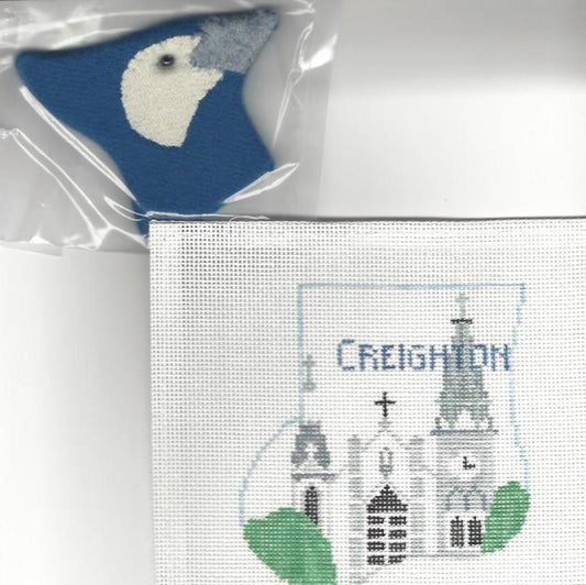 Mini Sock - Creighton with Blue Jay