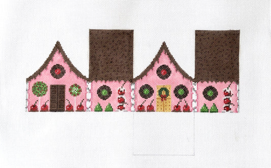 3-D Gingerbread House - Chocolate Sprinkles and Cherries