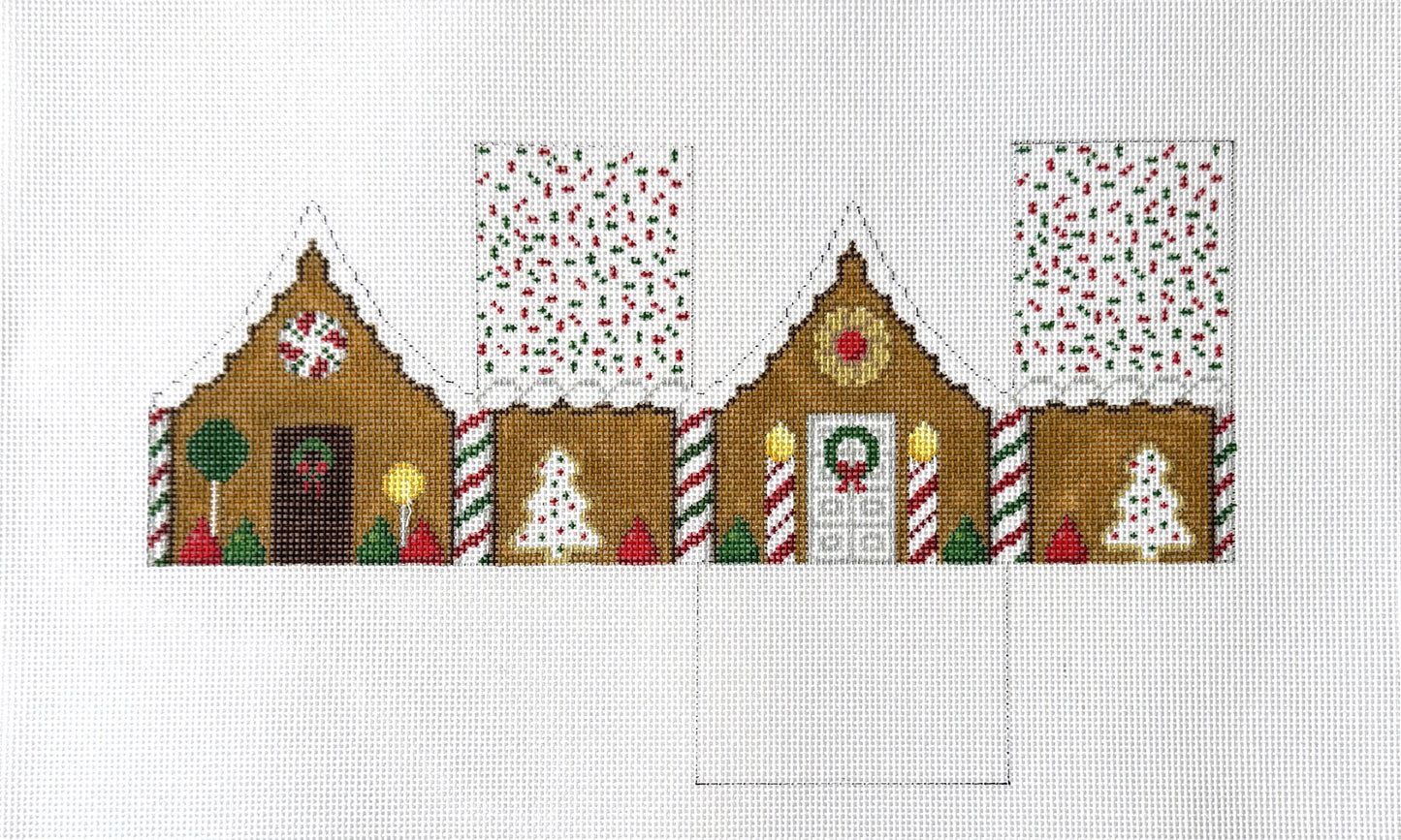 3-D Gingerbread House - Red and Green Sprinkle Roof
