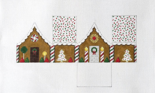 3-D Gingerbread House - Red and Green Sprinkle Roof