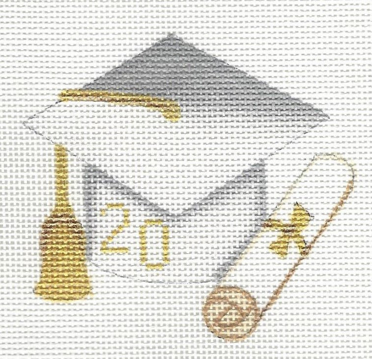 Graduation Cap - White with Year