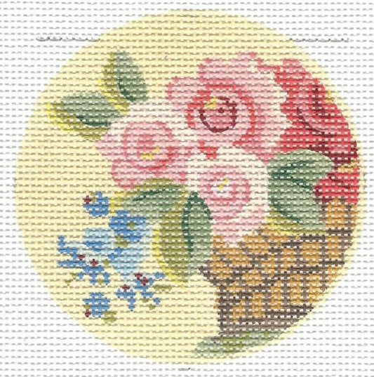 Round - Victorian Rose Basket