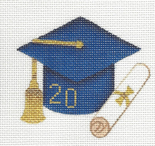 Graduation Cap - Navy Blue with Year